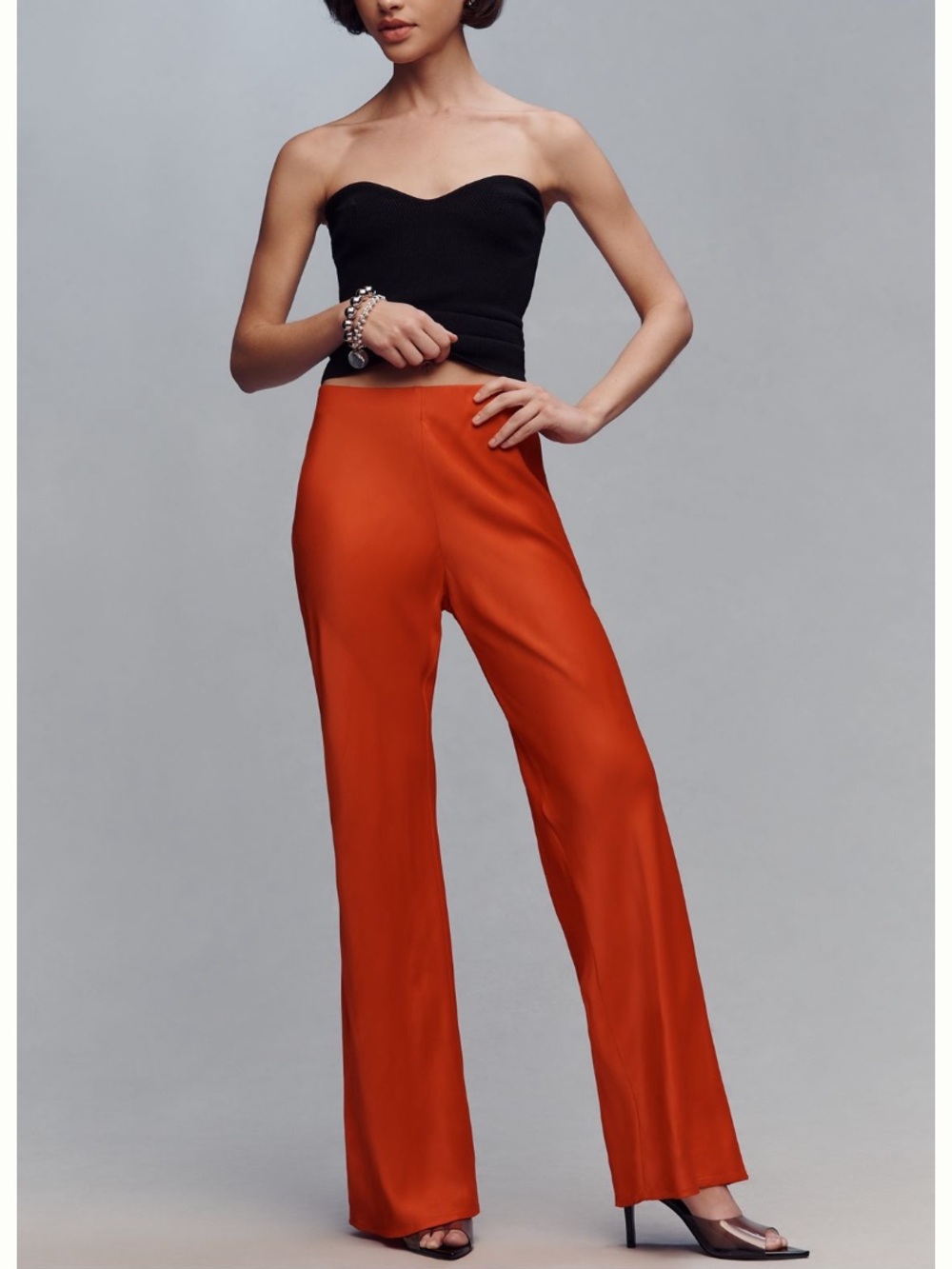 🟤NWT ANTHROPOLOGIE Tilda Pull-On Wide Leg Pants in Tomato XL